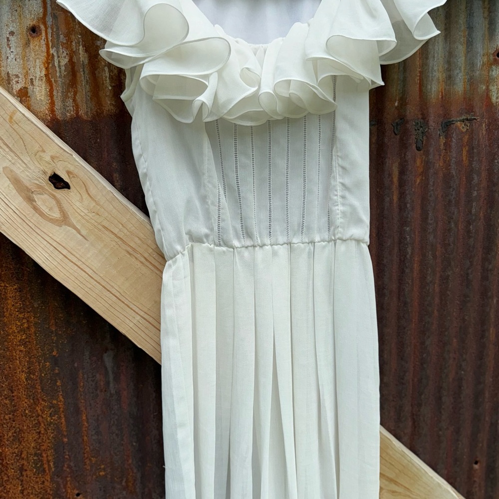 60/70s Albert Nipon Ruffled Midi, S - image 7